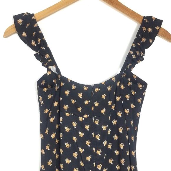 Flynn Skye | Carla Mini Shirt Dress Floral Black Small - Picture 4 of 10